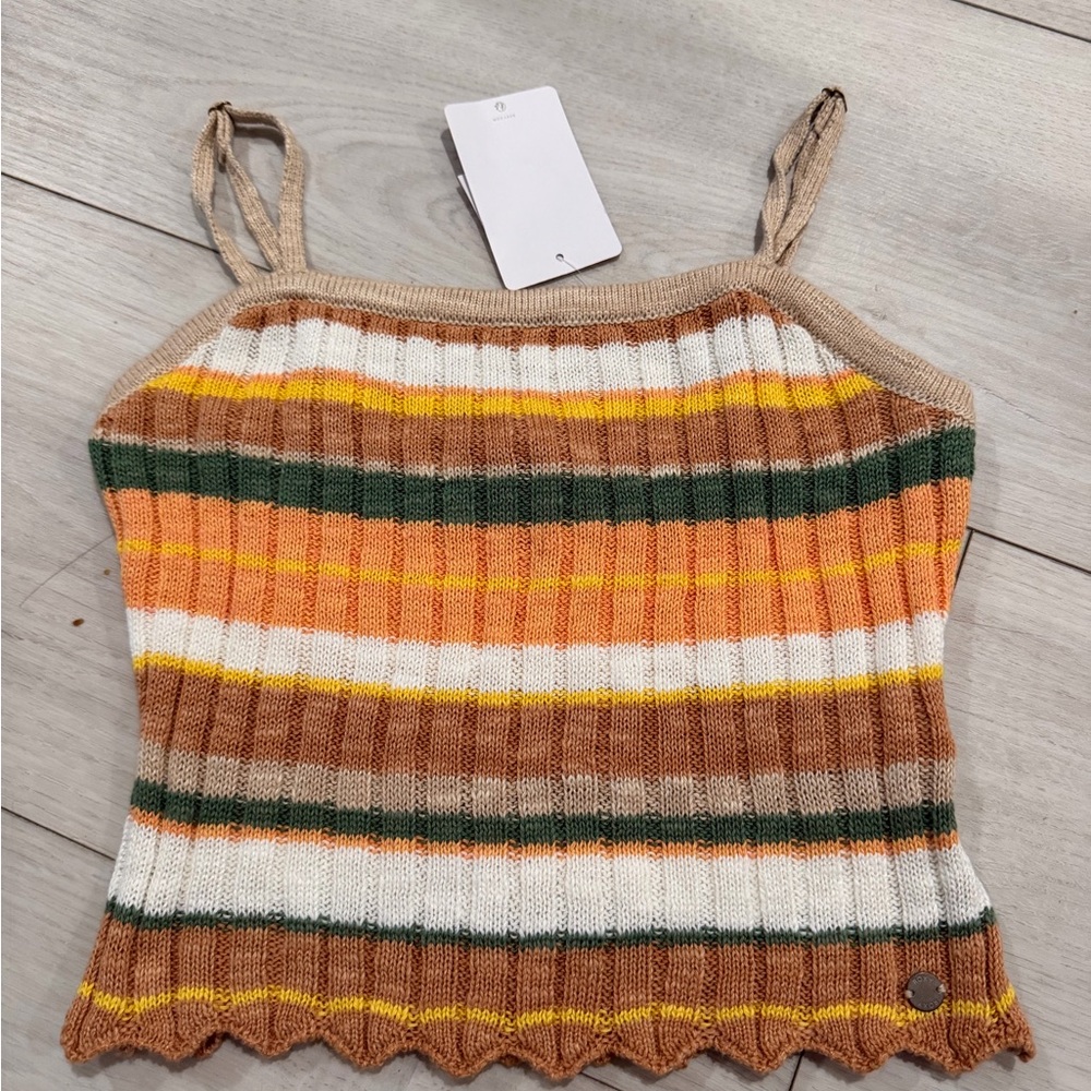 Roxy Multicolor Striped Knit Tank Top